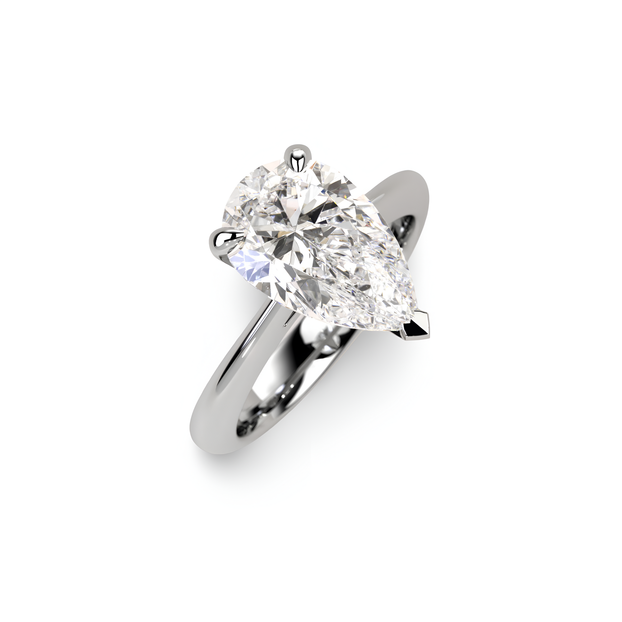 Bague de fiançailles en diamant en forme de poire Promise