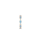 Fuster Navette Signature Aqua Blue Diamond Ring