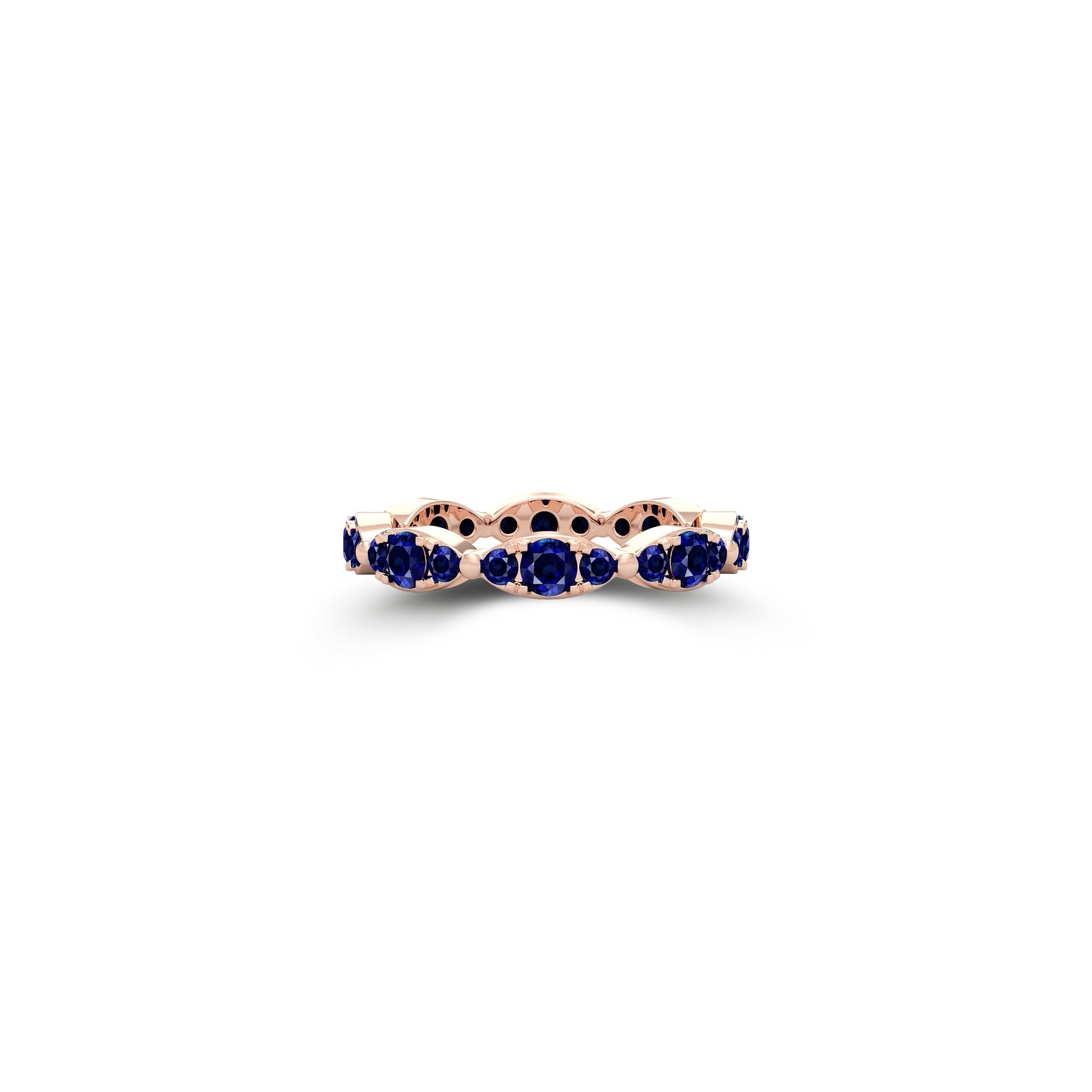 Fuster Navette Signature Sapphire Ring