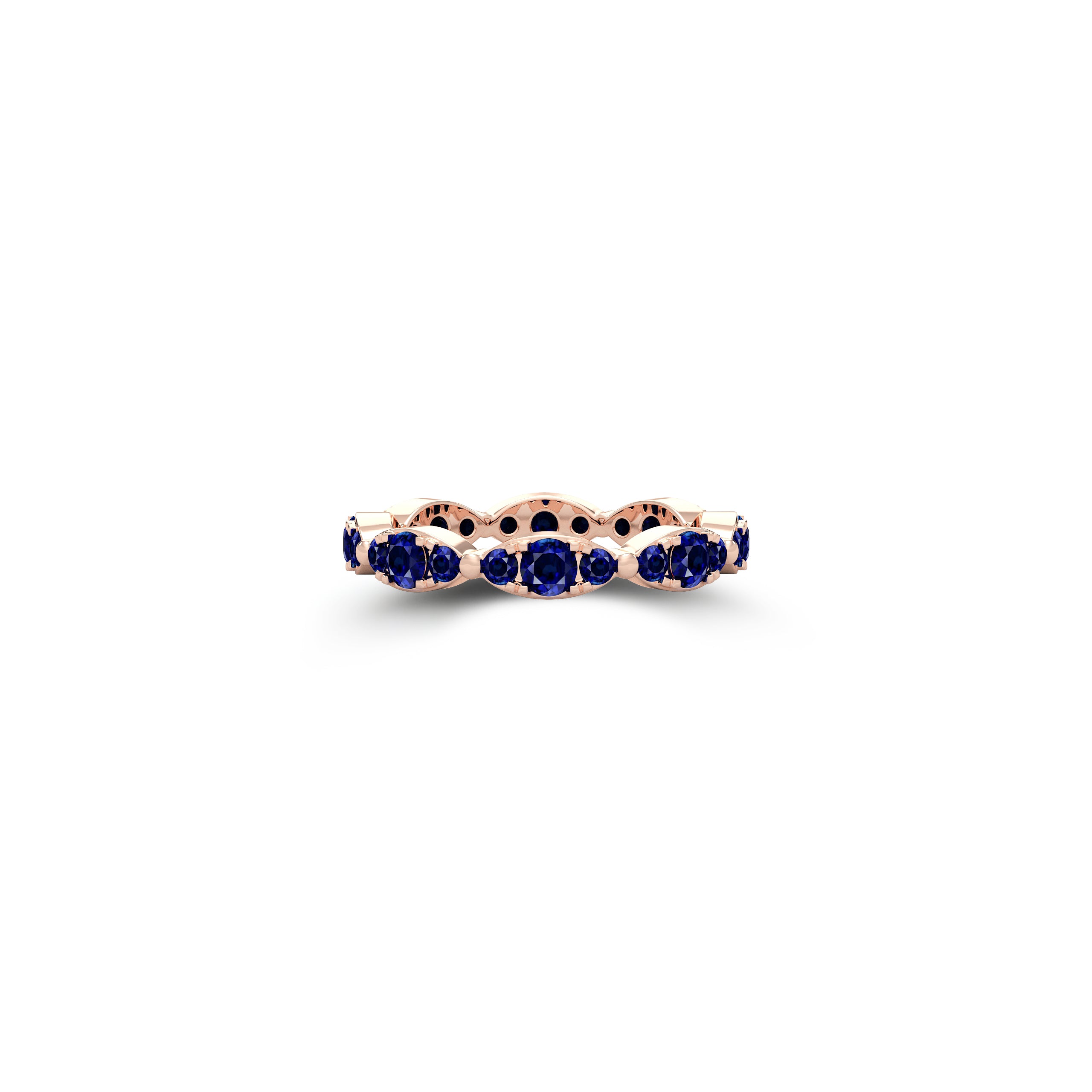 Fuster Navette Signature Sapphire Ring
