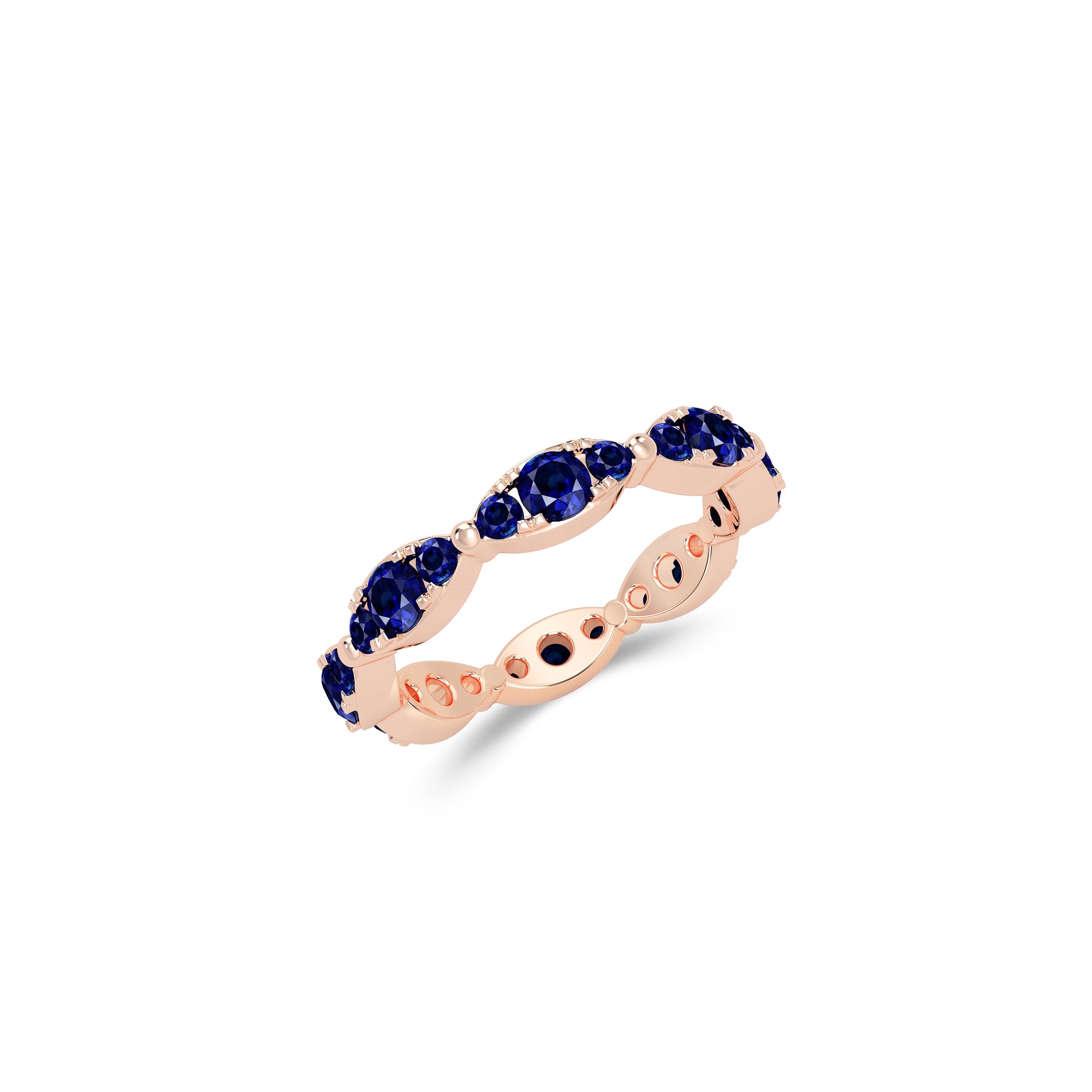 Fuster Navette Signature Sapphire Ring