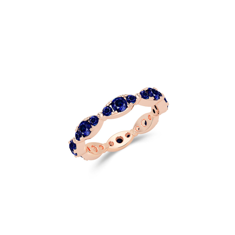 Fuster Navette Signature Sapphire Ring
