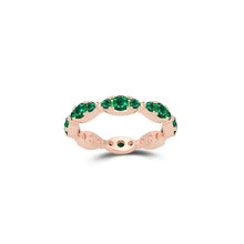 Fuster Navette Signature Emerald Ring