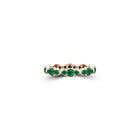 Fuster Navette Signature Emerald Ring