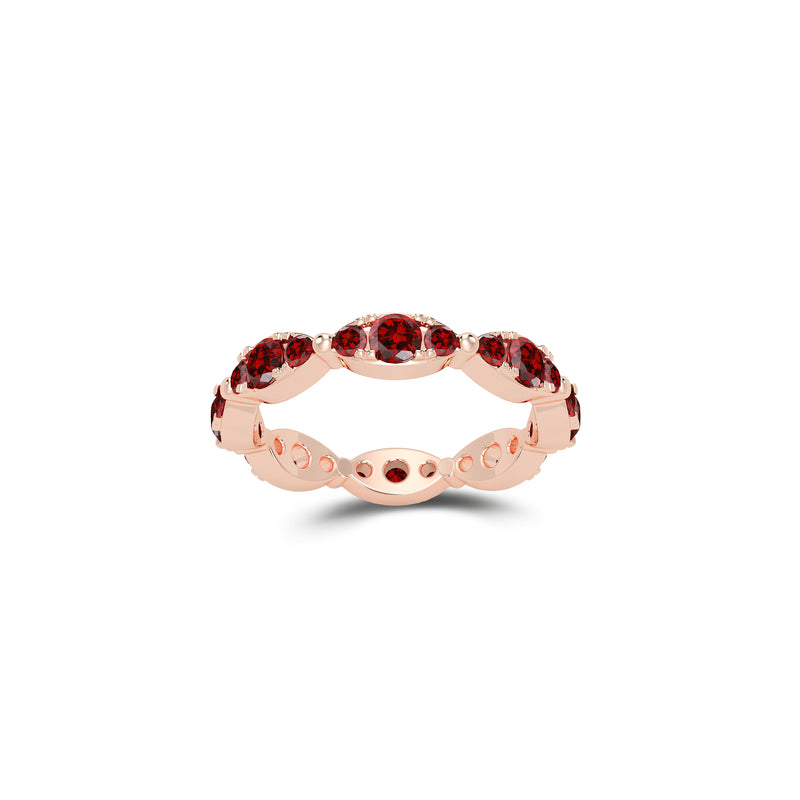 Fuster Navette Signature Ruby Ring