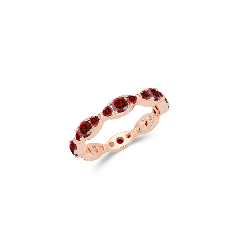 Fuster Navette Signature Ruby Ring