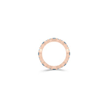 Fuster Navette Signature Aqua Blue Diamond Ring