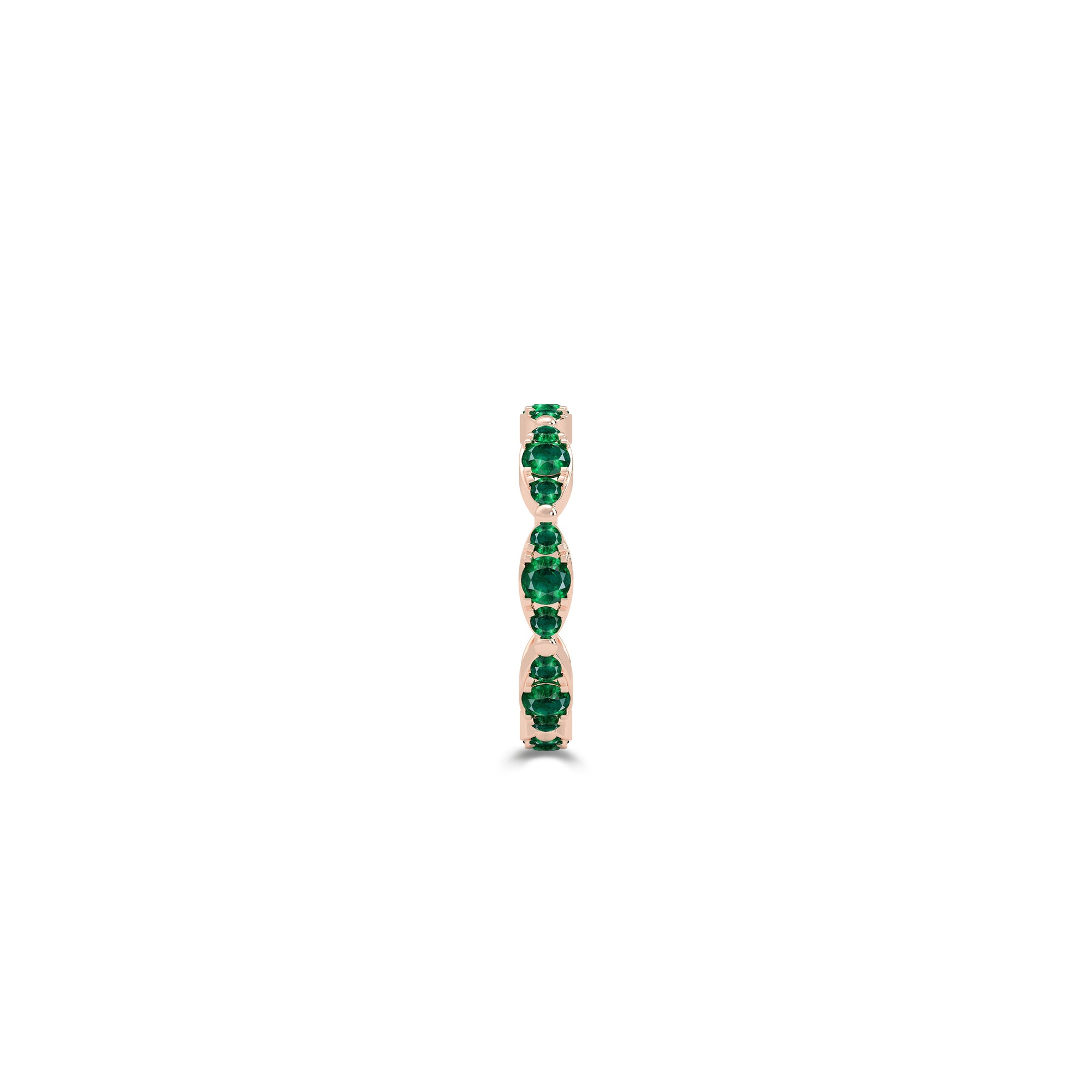 Fuster Navette Signature Emerald Ring
