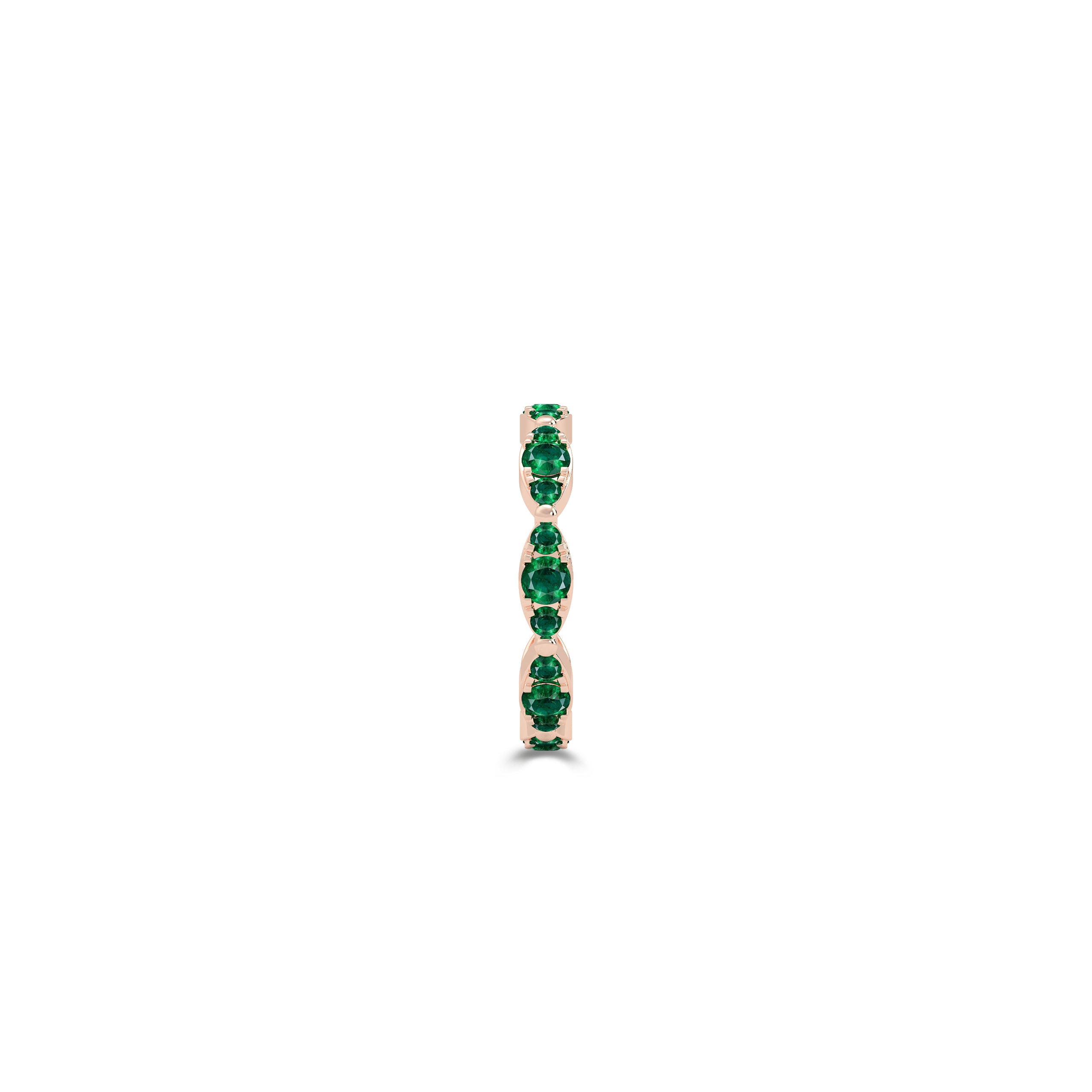 Fuster Navette Signature Emerald Ring