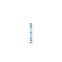 Fuster Navette Signature Aqua Blue Diamond Ring