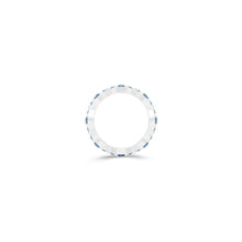 Fuster Navette Signature Aqua Blue Diamond Ring
