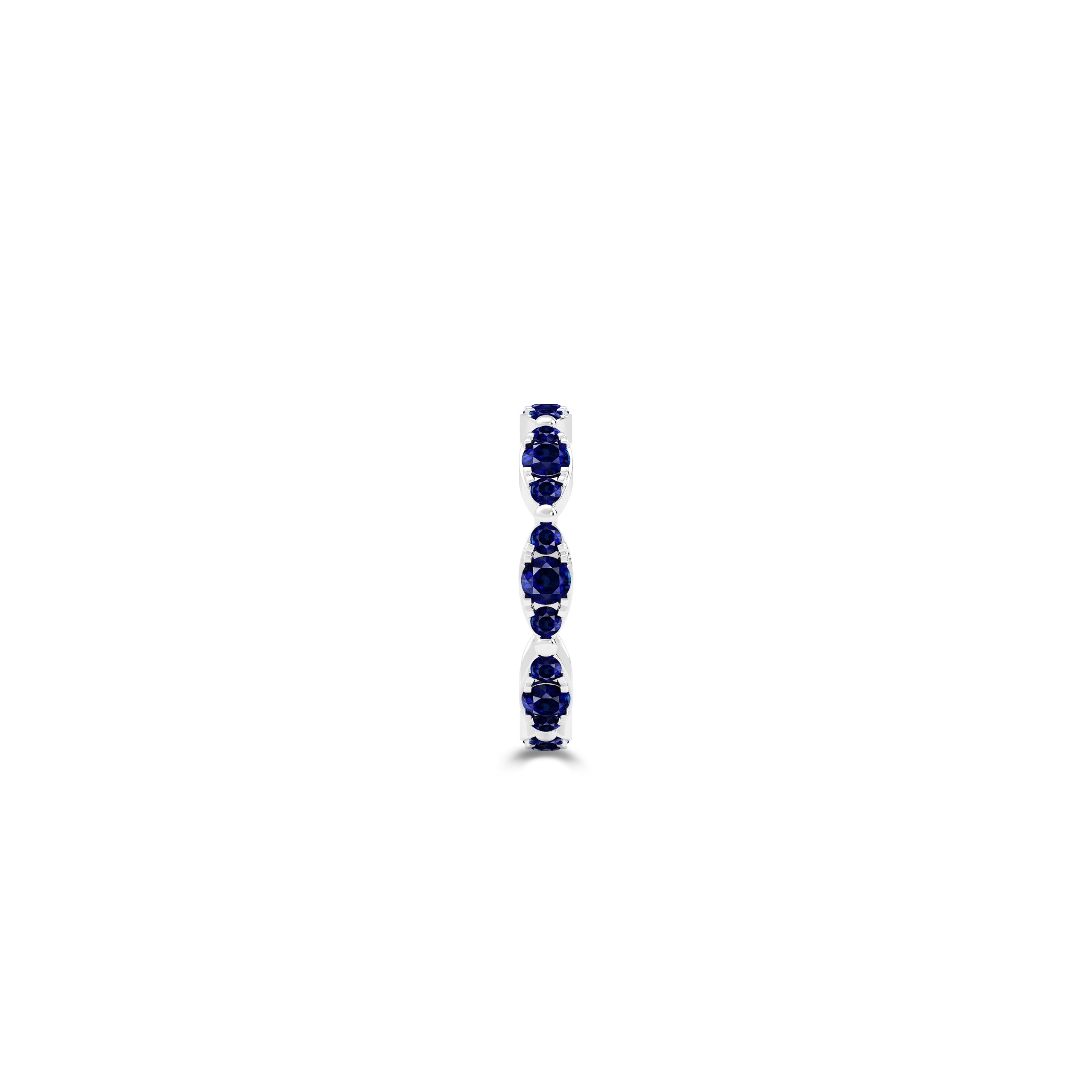 Fuster Navette Signature Sapphire Ring