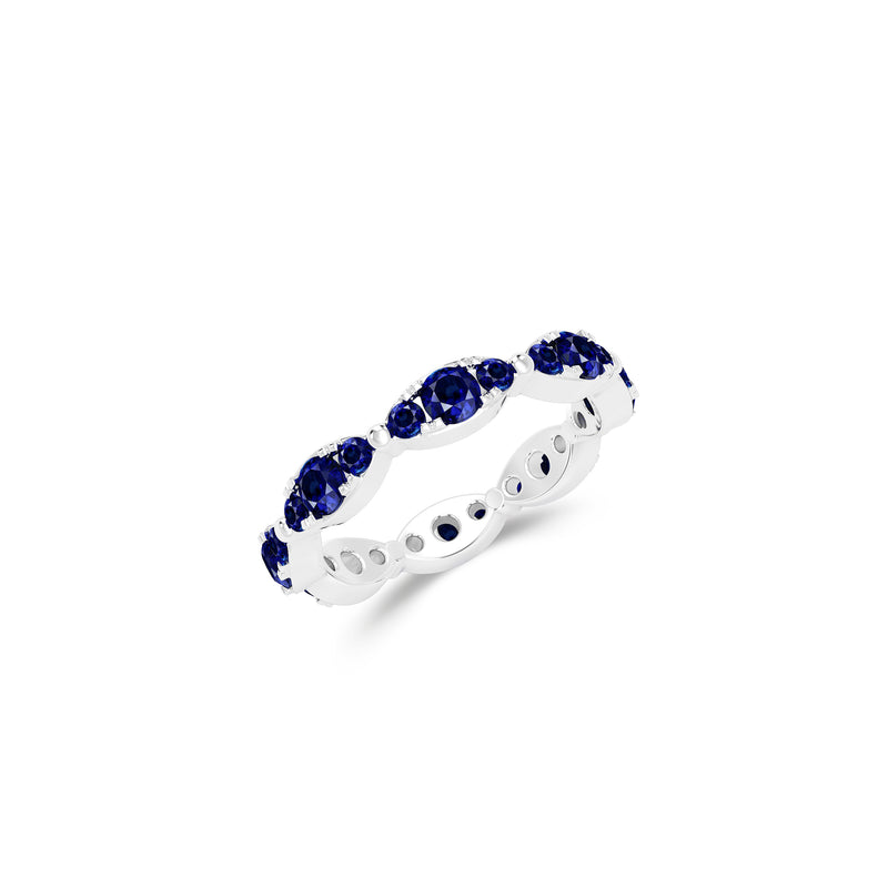Fuster Navette Signature Sapphire Ring