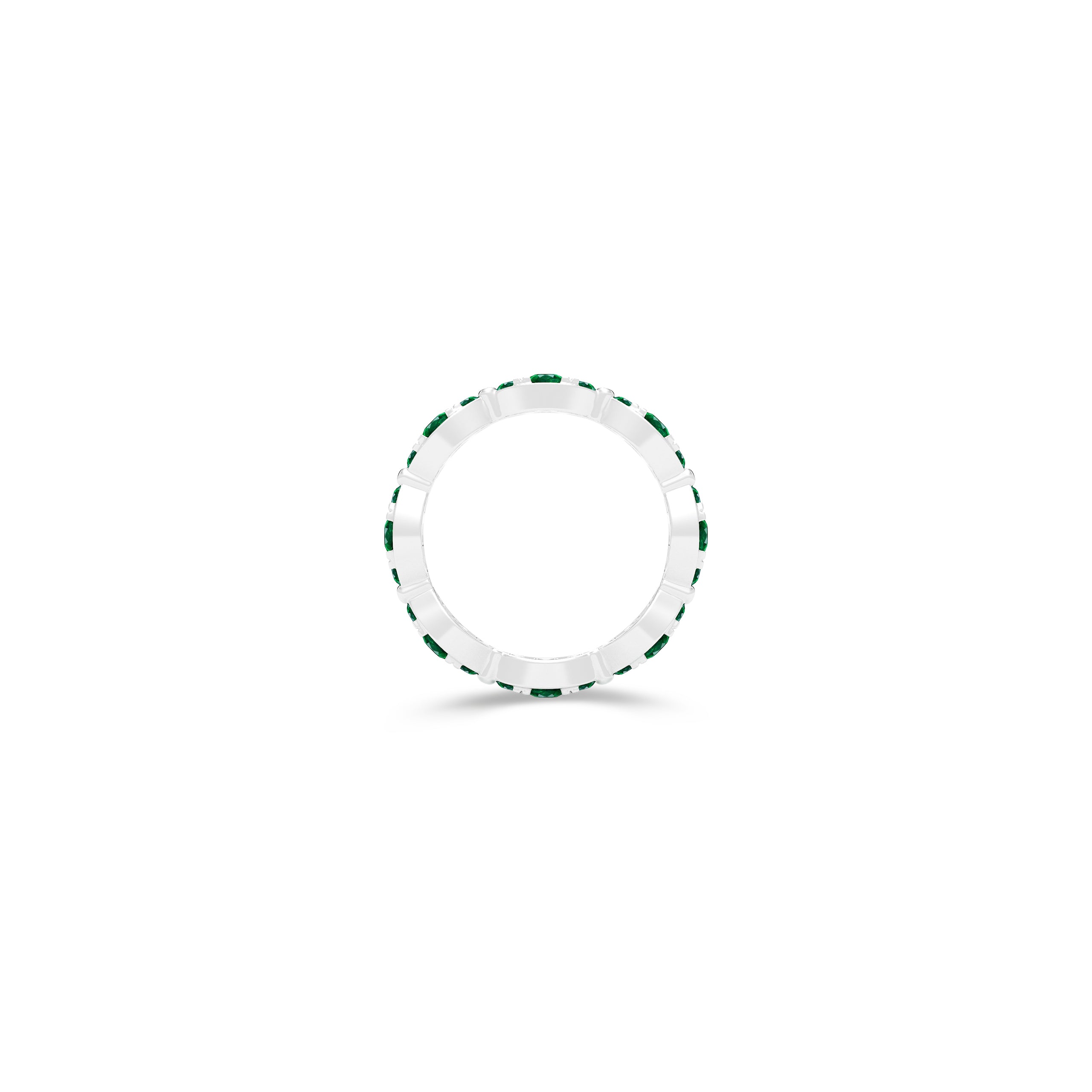 Fuster Navette Signature Emerald Ring