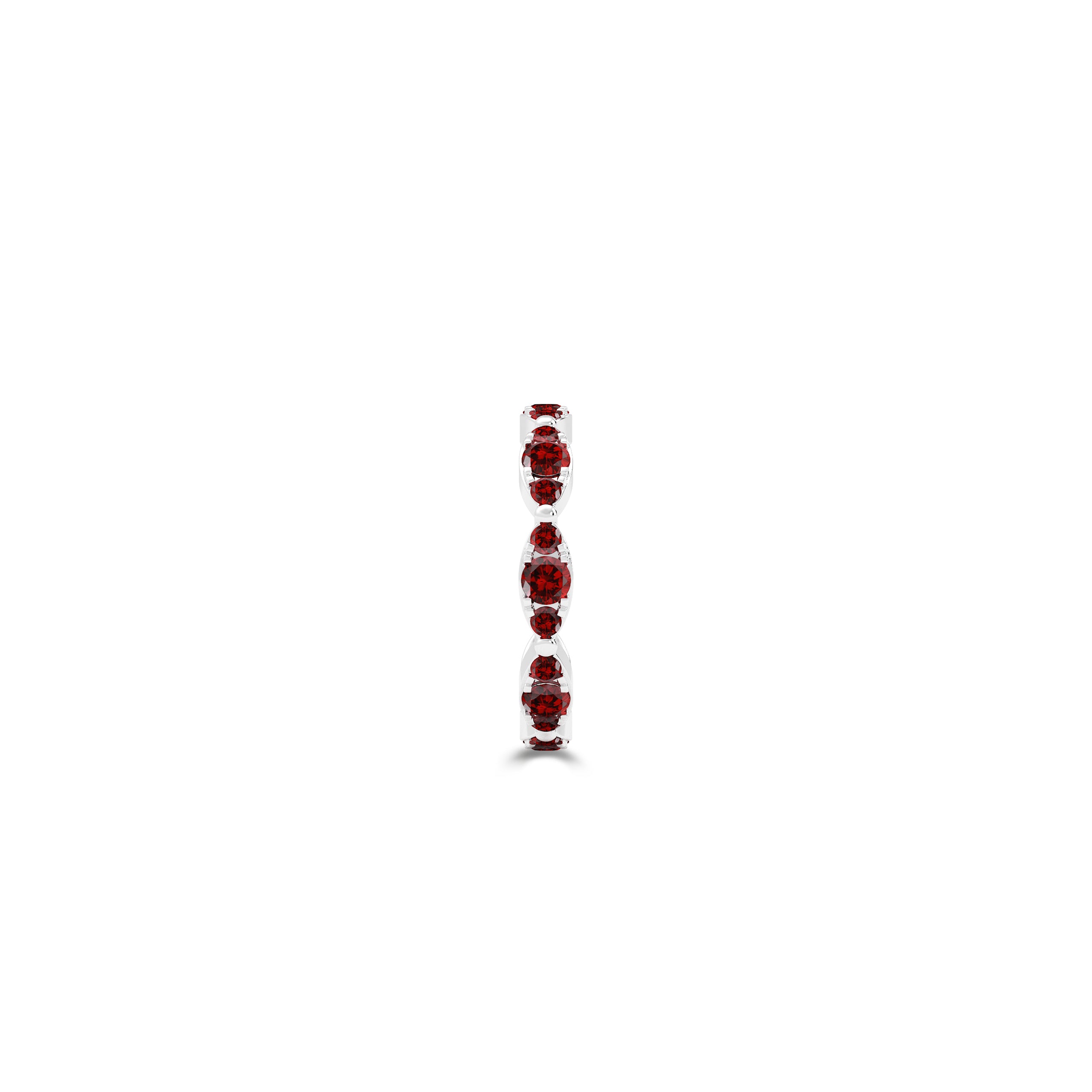 Fuster Navette Signature Ruby Ring