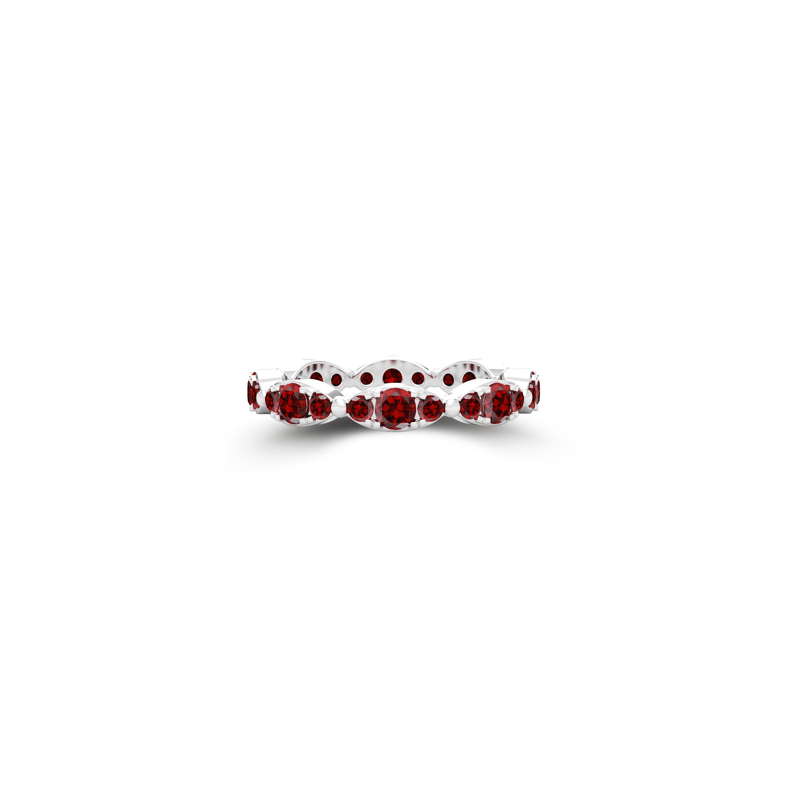 Fuster Navette Signature Ruby Ring