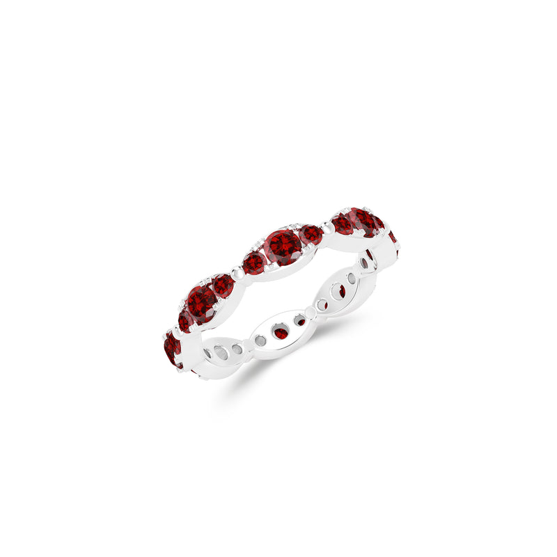 Fuster Navette Signature Ruby Ring