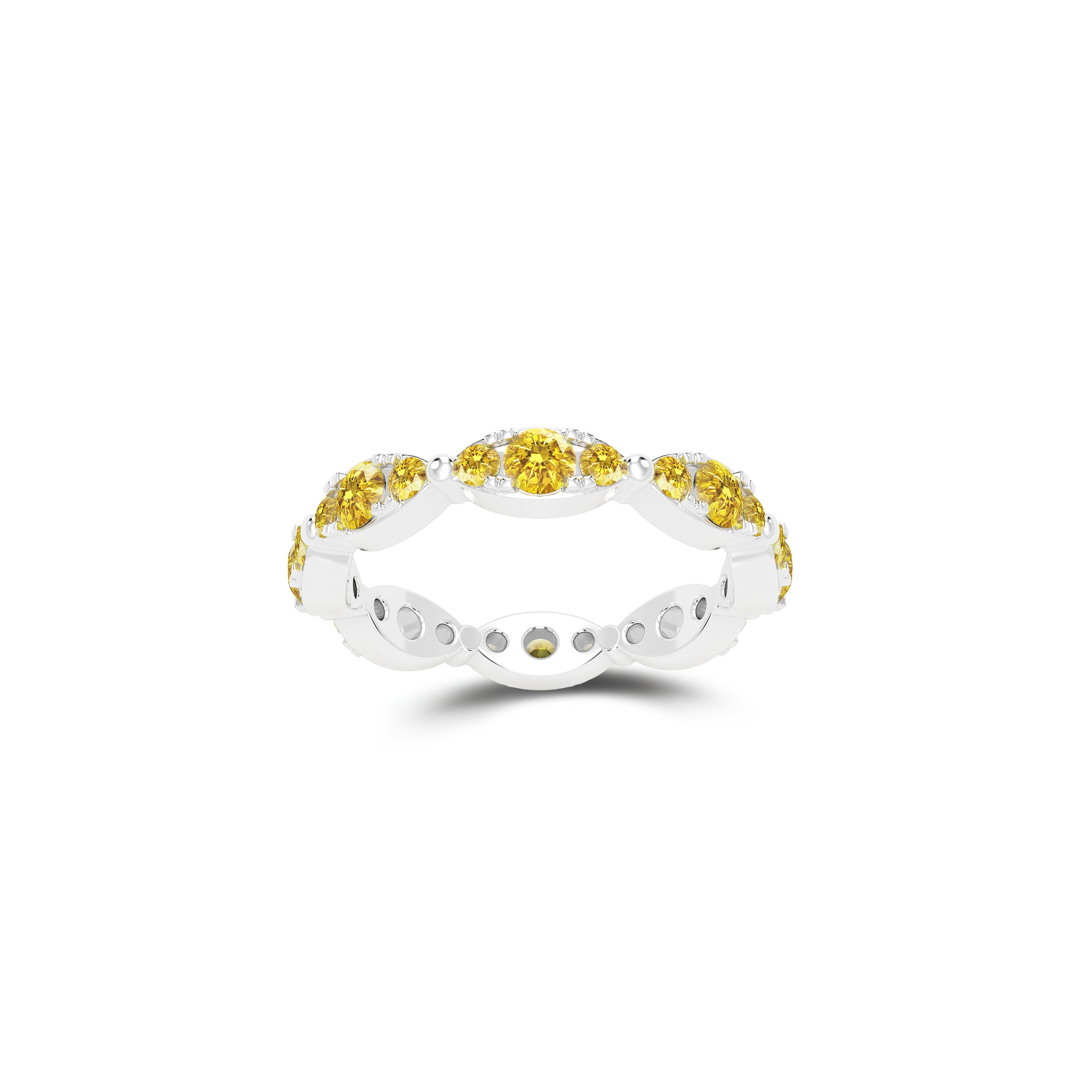 Fuster Navette Signature Yellow Diamond Ring