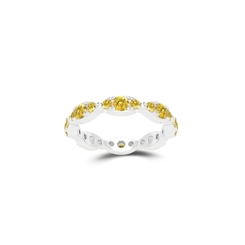Fuster Navette Signature Yellow Diamond Ring