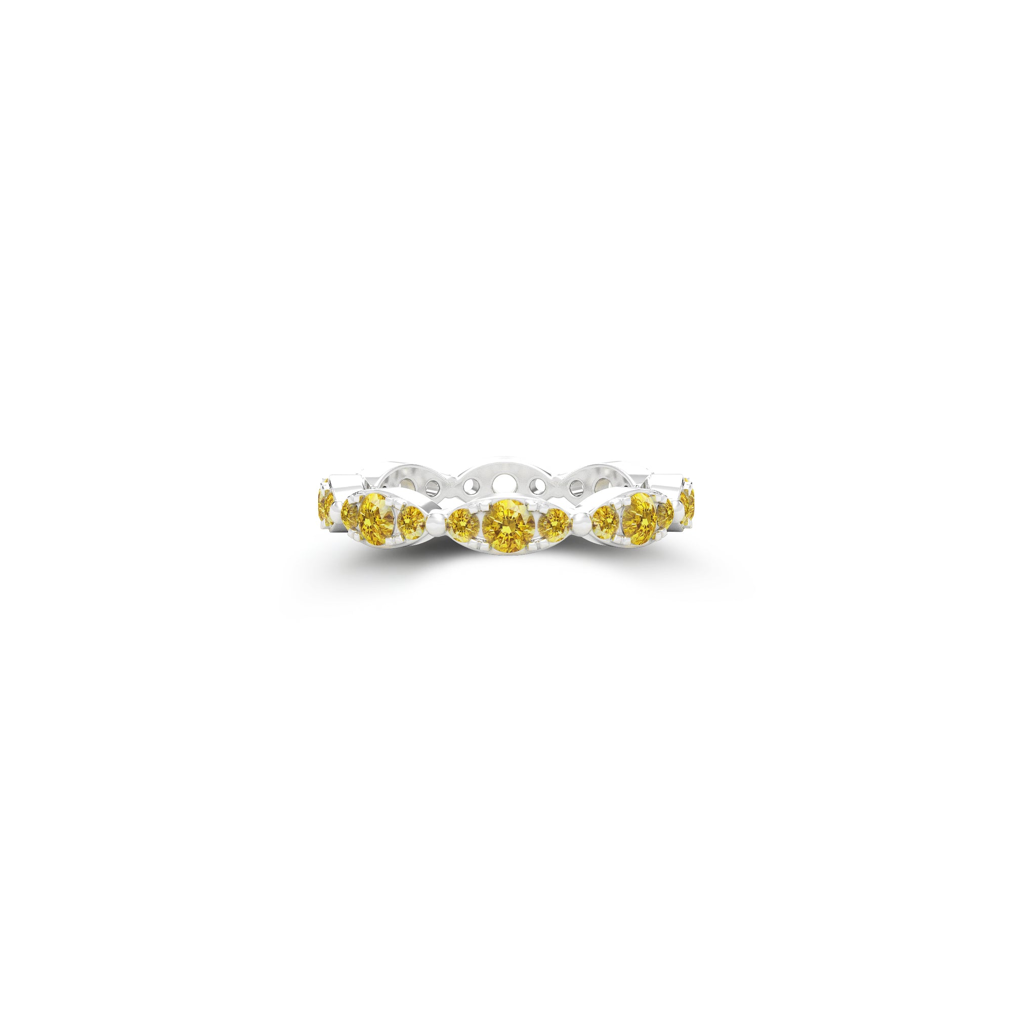 Fuster Navette Signature Yellow Diamond Ring