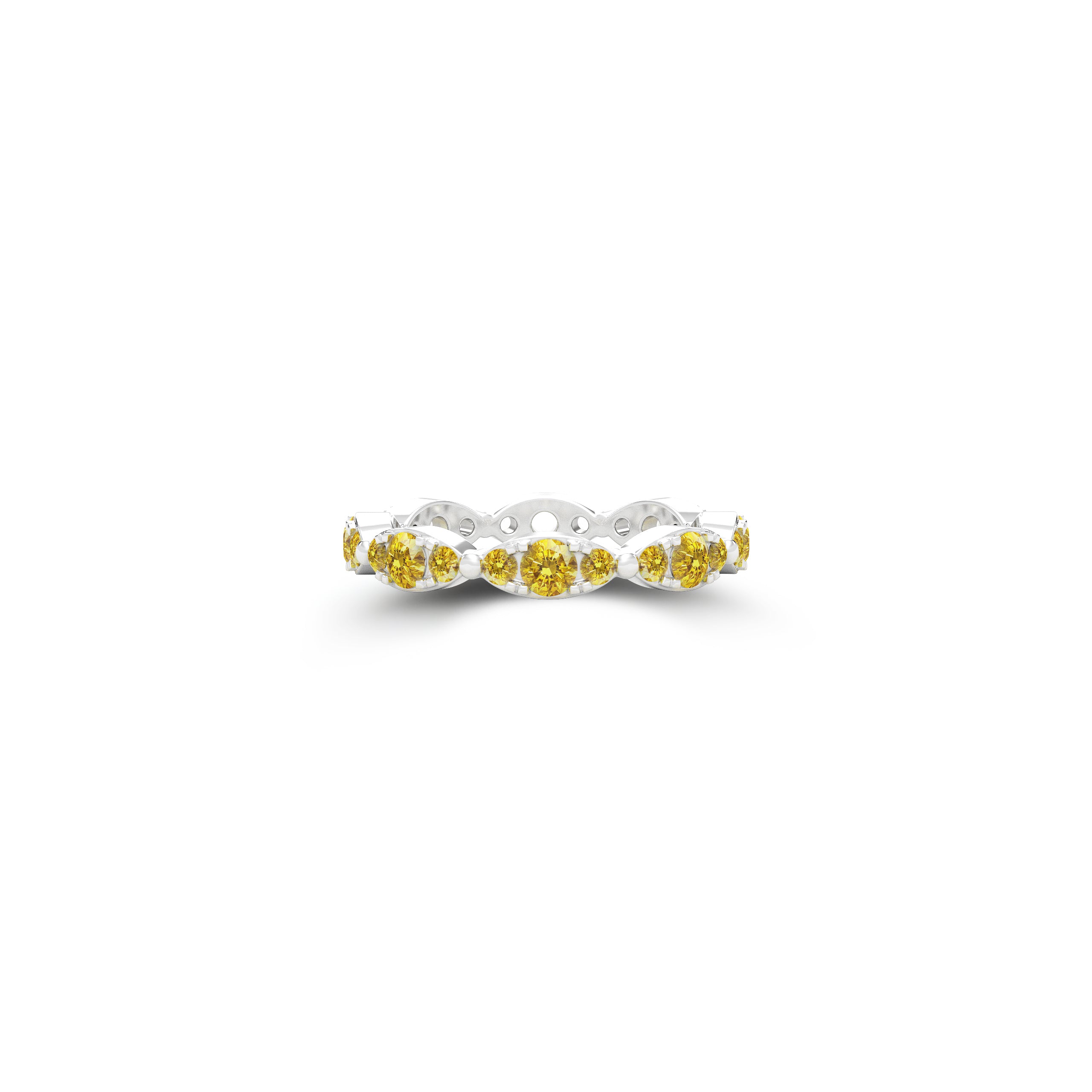 Fuster Navette Signature Yellow Diamond Ring