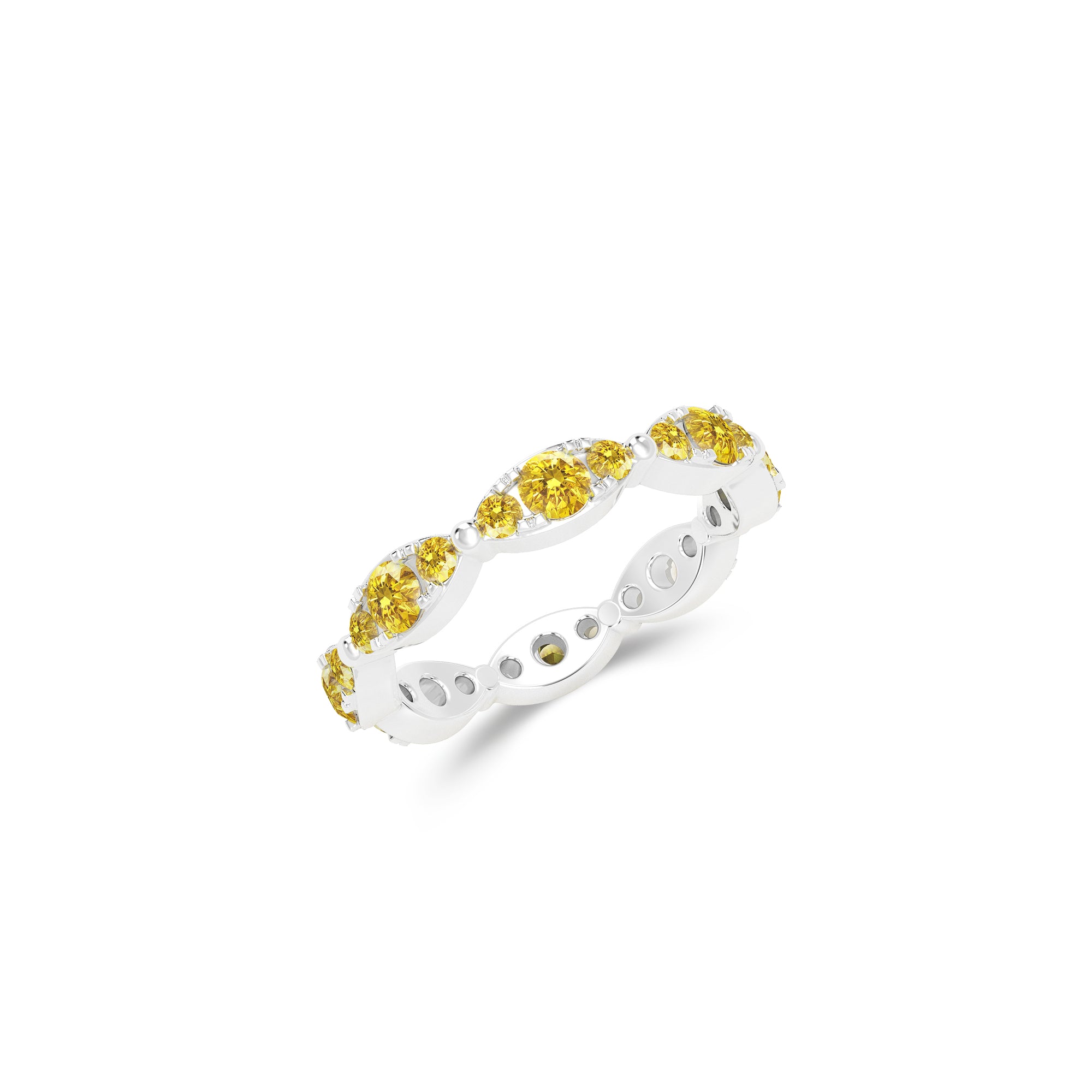 Fuster Navette Signature Yellow Diamond Ring