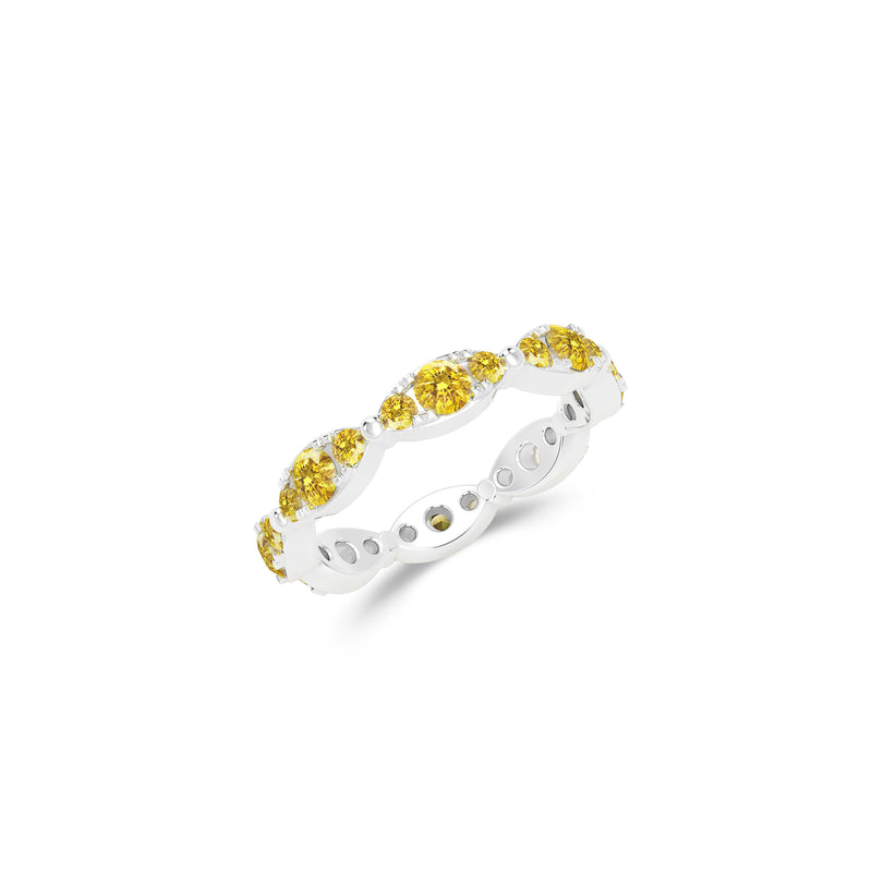 Fuster Navette Signature Yellow Diamond Ring