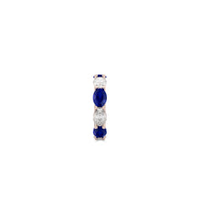 Oval Cut Sapphire and Diamond Ring