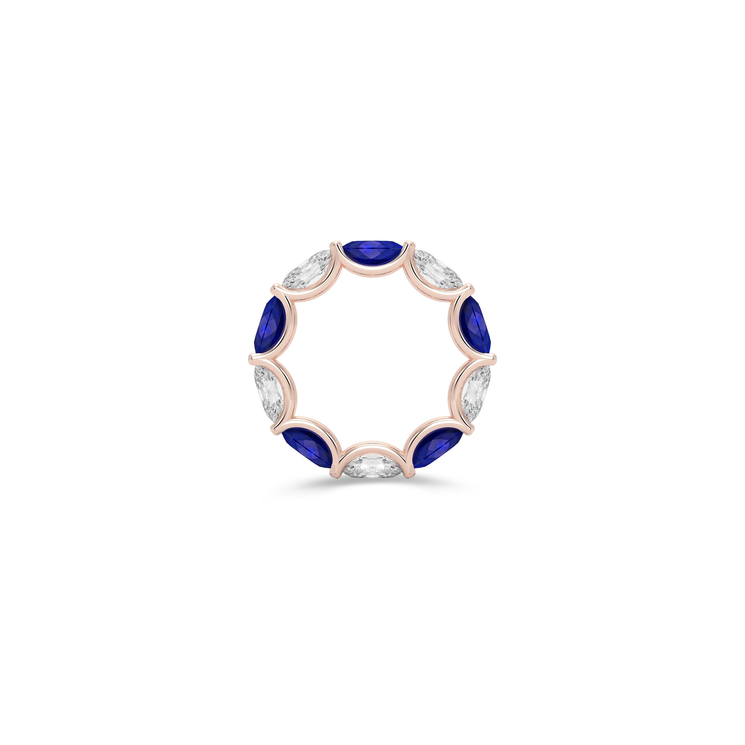 Oval Cut Sapphire and Diamond Ring