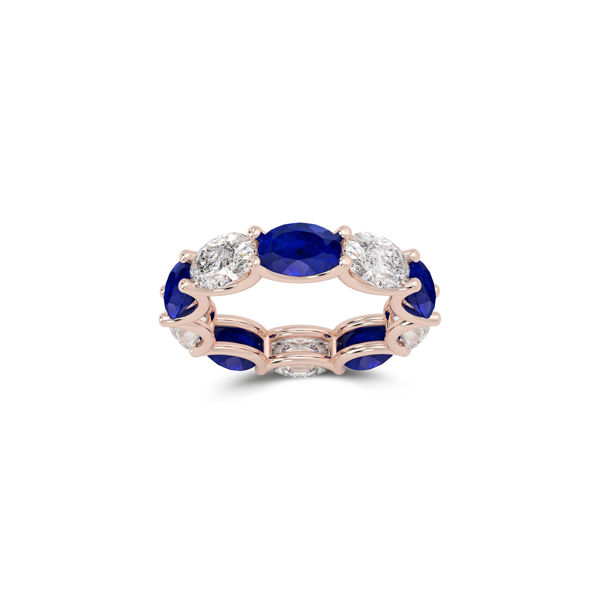Oval Cut Sapphire and Diamond Ring