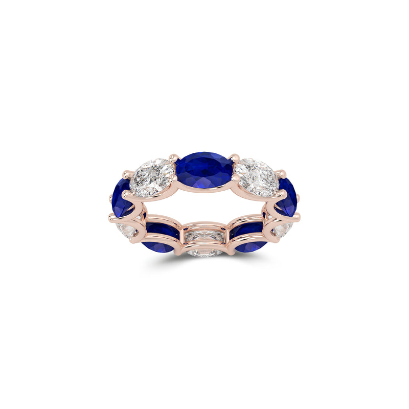 Oval Cut Sapphire and Diamond Ring