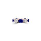Oval Cut Sapphire and Diamond Ring