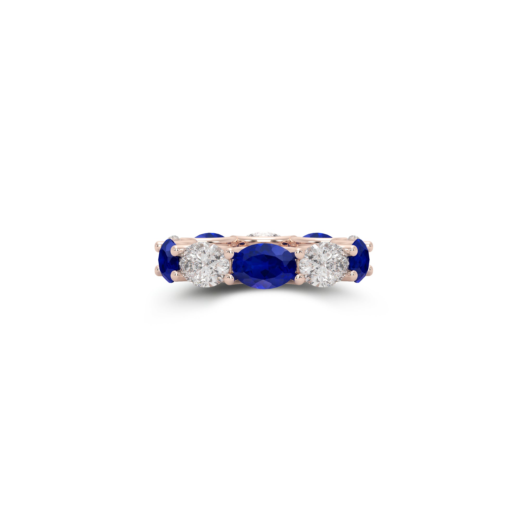 Oval Cut Sapphire and Diamond Ring