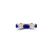Oval Cut Sapphire and Diamond Ring