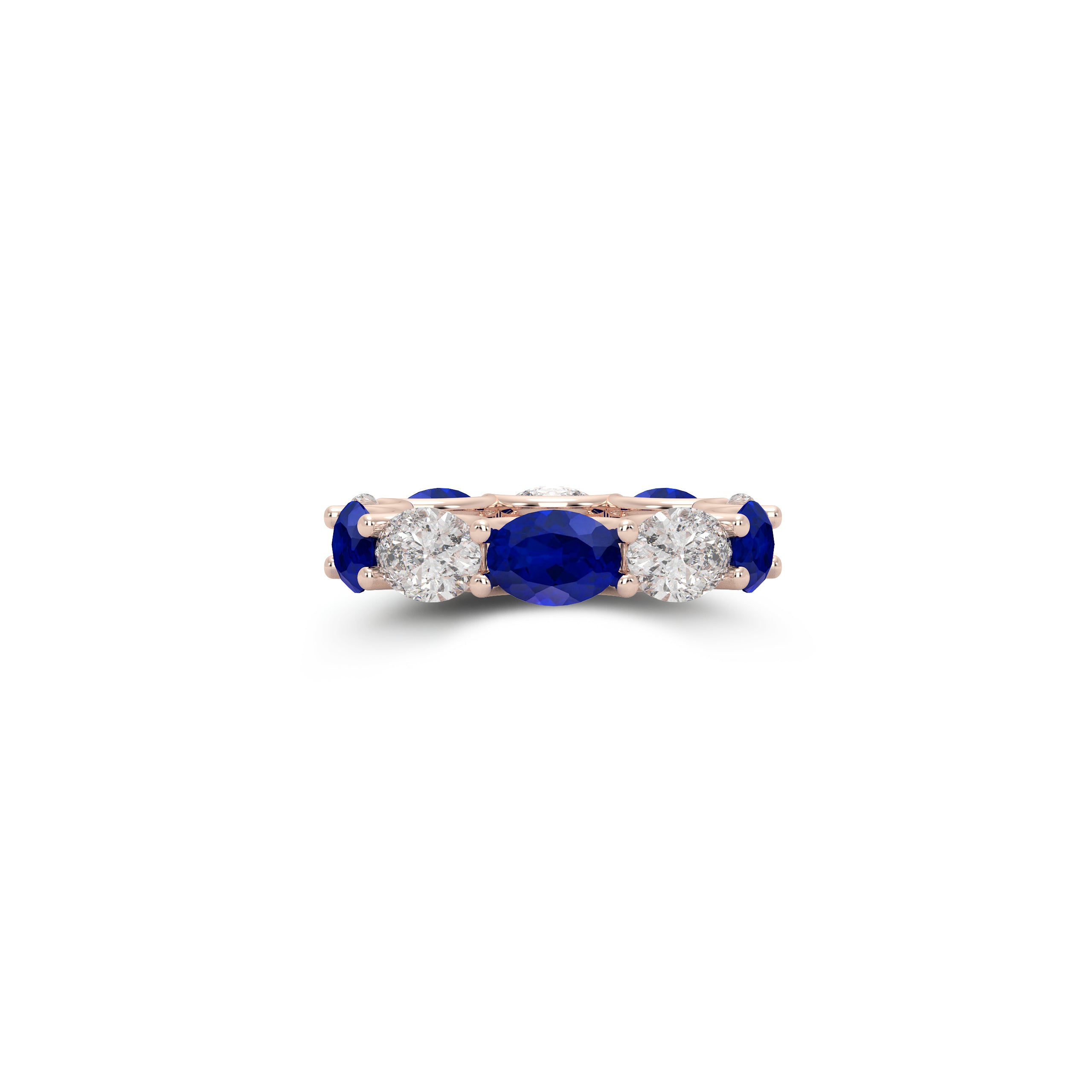 Oval Cut Sapphire and Diamond Ring