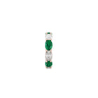Oval Cut Emerald and Diamond Ring