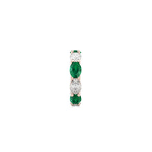 Oval Cut Emerald and Diamond Ring