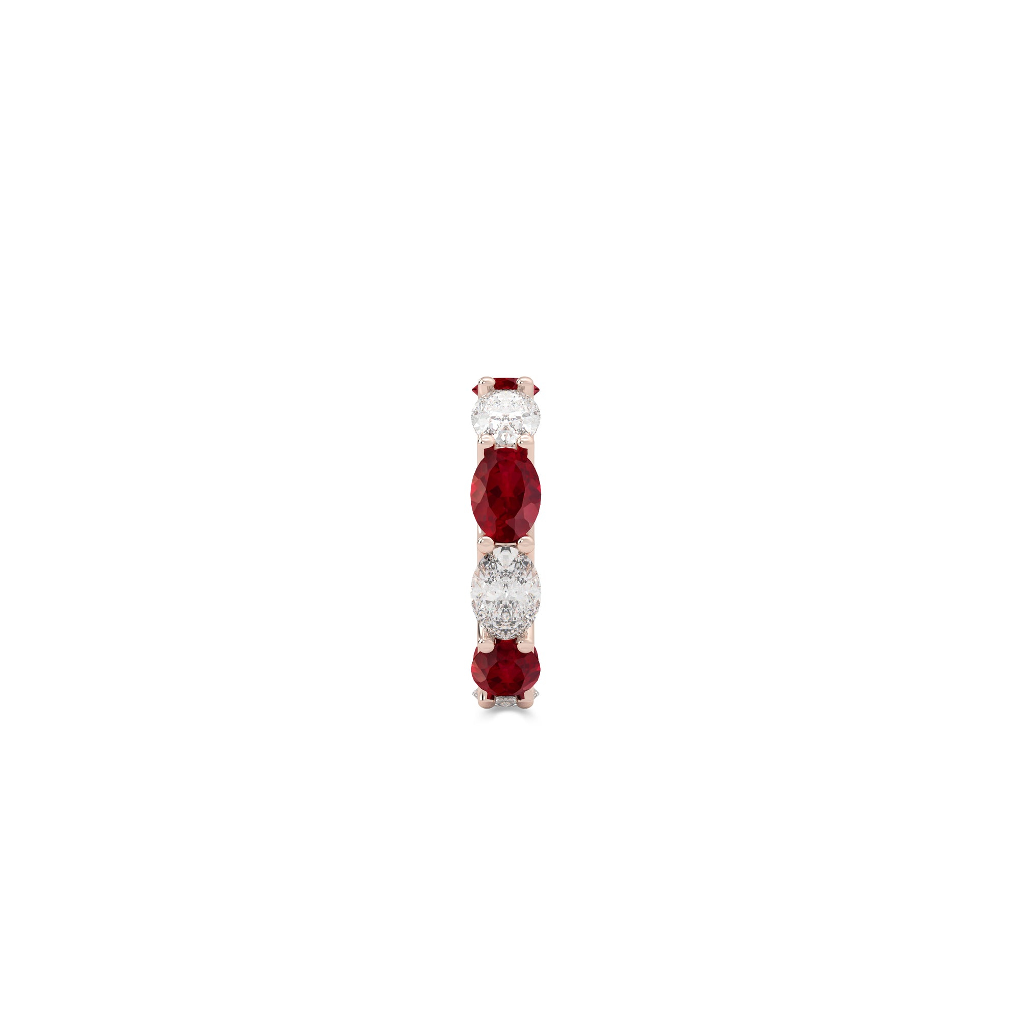 Oval Cut Ruby and Diamond Ring