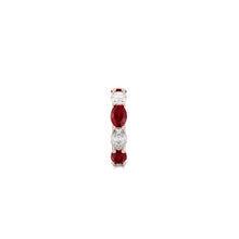 Oval Cut Ruby and Diamond Ring
