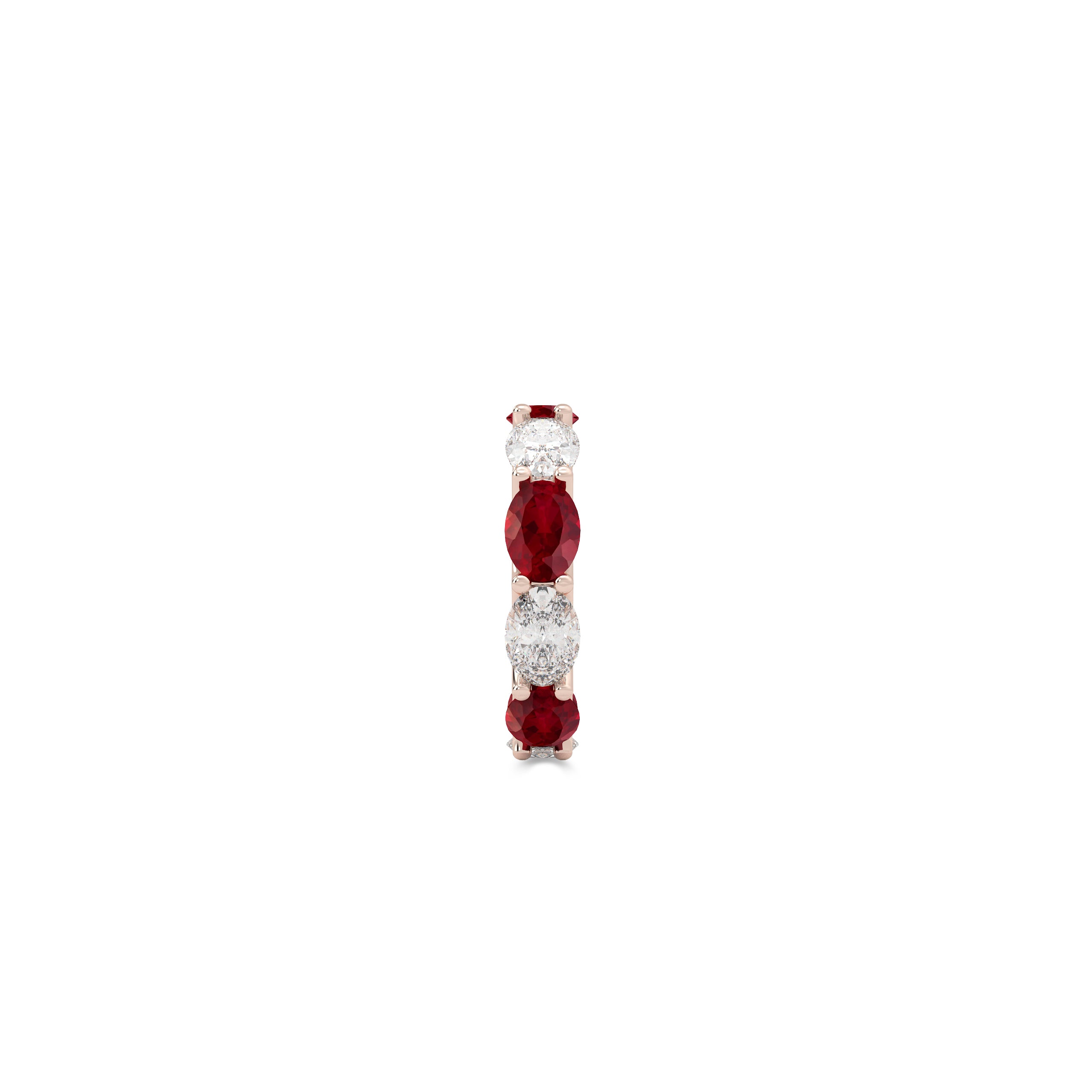 Oval Cut Ruby and Diamond Ring