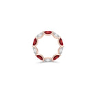 Oval Cut Ruby and Diamond Ring