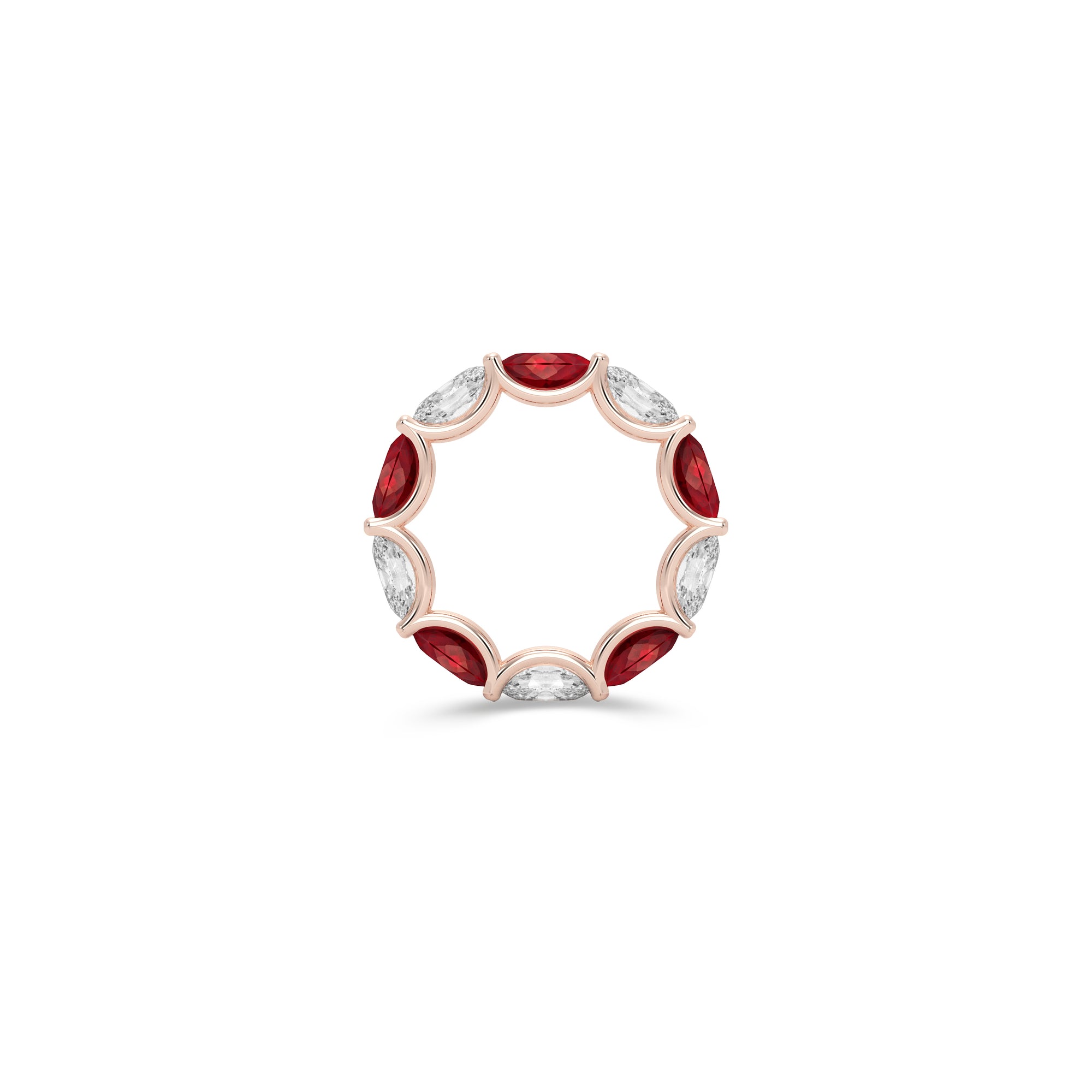 Oval Cut Ruby and Diamond Ring