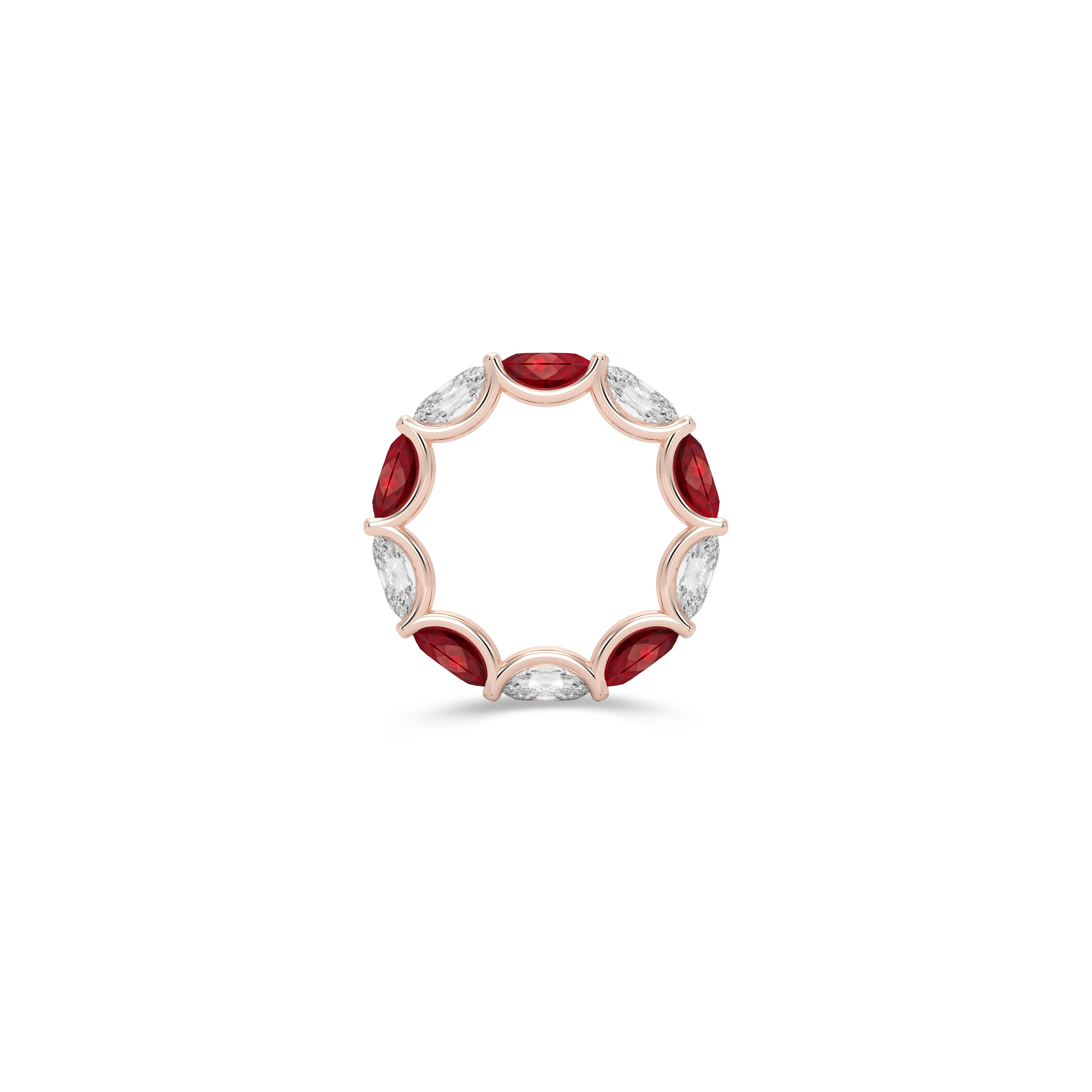 Oval Cut Ruby and Diamond Ring