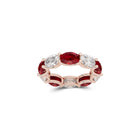 Oval Cut Ruby and Diamond Ring