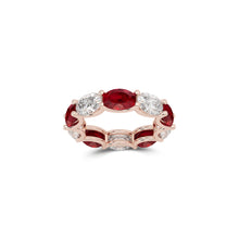 Oval Cut Ruby and Diamond Ring