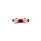 Oval Cut Ruby and Diamond Ring