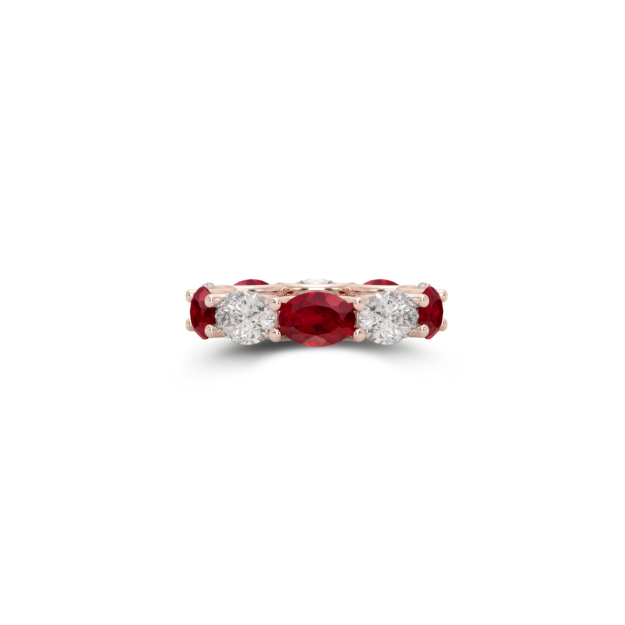 Oval Cut Ruby and Diamond Ring