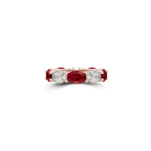 Oval Cut Ruby and Diamond Ring