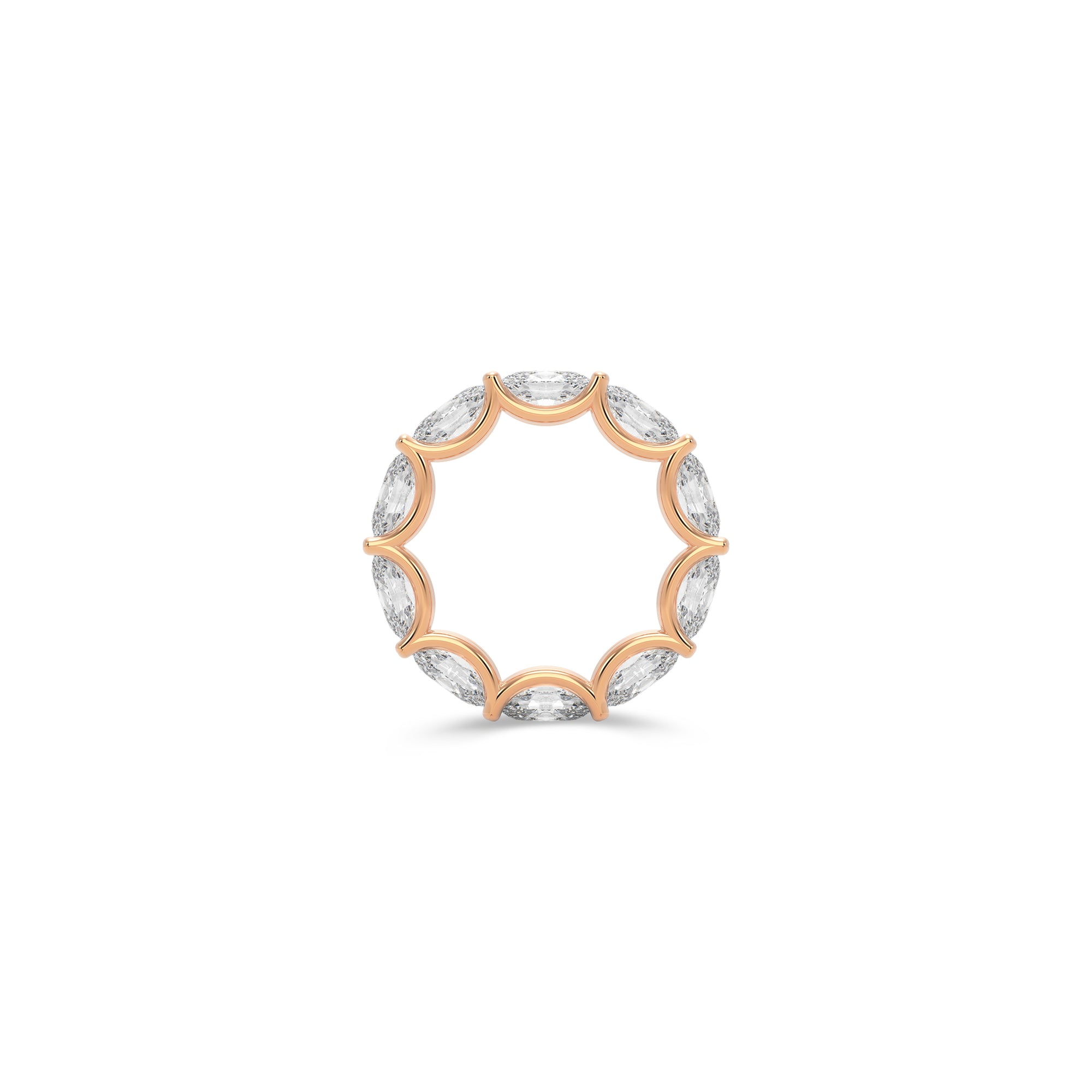 Oval White Diamond Ring