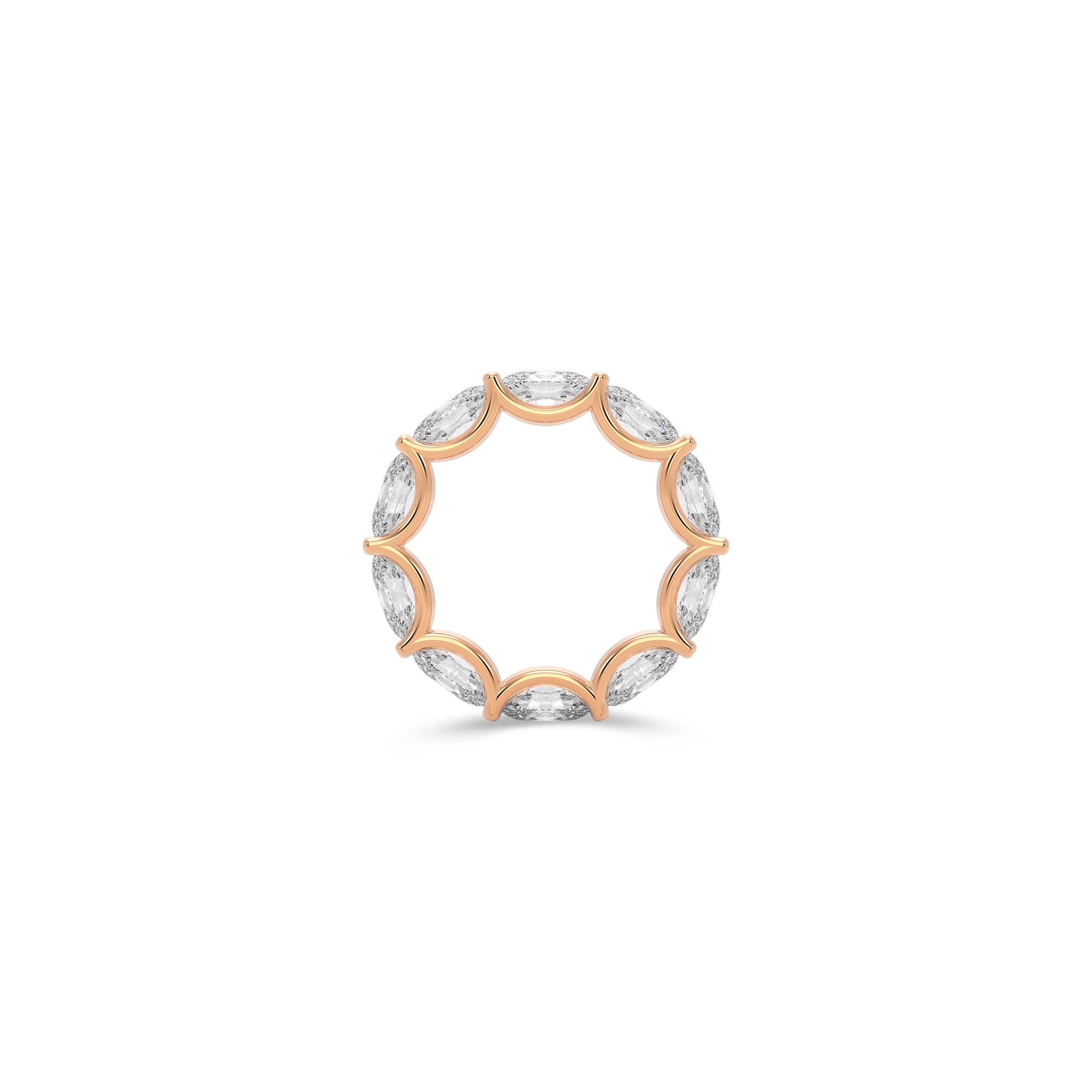 Oval White Diamond Ring